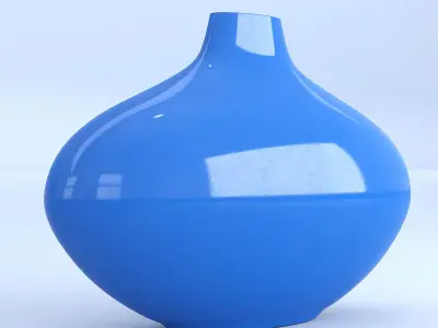 Blue Ceramic Vase 3D model