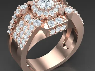 Luxury Men Rings Designs 4MR017 3D print model