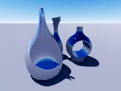 Decoration VASE Scale FActored Free low-poly 3D model
