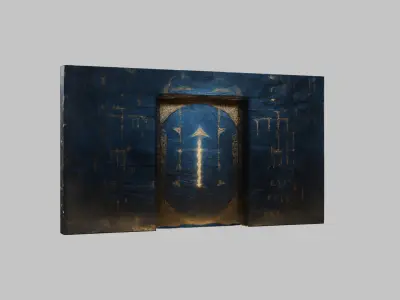 Ancient Stone Portal 3D Model Low-poly 3D model
