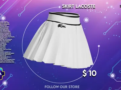  Female clothes short skirt Low-poly 3D model