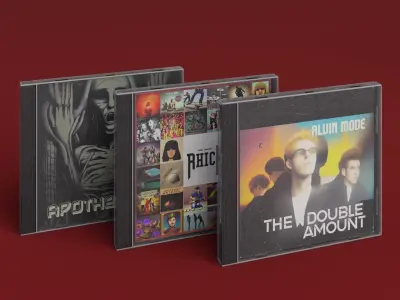 25 Music CDs Low-poly 3D model