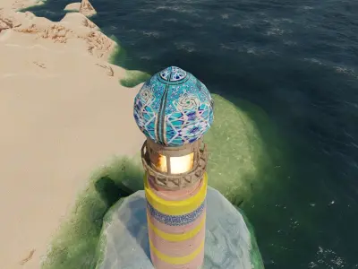 Islamic lighthouse   Middle Eastern Free 3D model