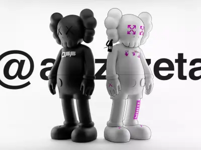 Kaws Off White Companion 2nd Bundle 2 Styles Textured Low-poly 3D model