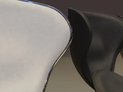 Barstool ARK-8007-WH Low-poly 3D model