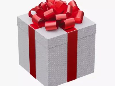 Christmas gift box 01 3D model