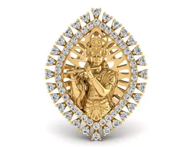 krishna pendent 3D print model