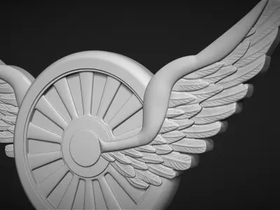 Wheel And Wings 3D print model
