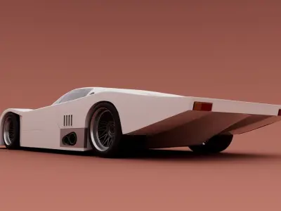 80s Group C racecar Low-poly 3D model