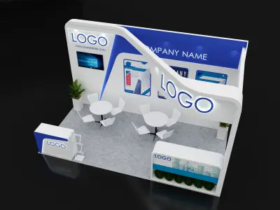 exhibition stand 6x3m 3D print model