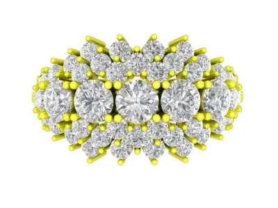 7019 luxury hongkong diamond women ring 3D print model