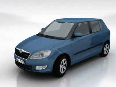 Skoda Fabia Low-poly 3D model