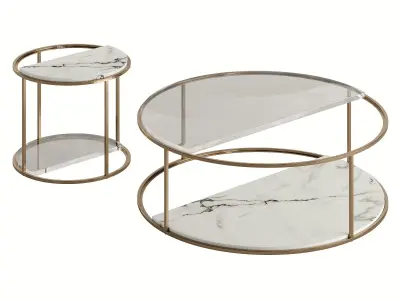 Fendi Boogie Circle Calacatta Marble 3D model