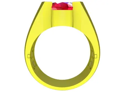 A7532 Korean Style Diamond Men Ring 3D Model 3D print model