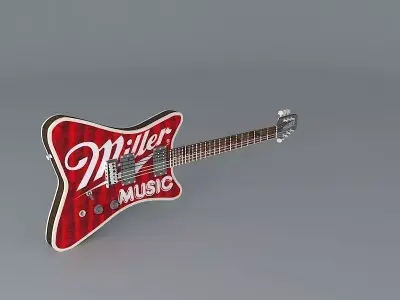 Hamer Miller Beer guitar Free 3D model