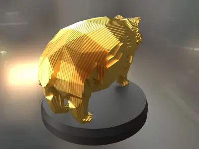 Parametric Hippo Low-poly 3D model
