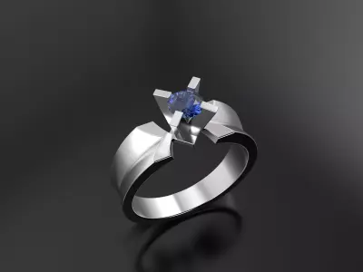 One diamond ring  3D print model