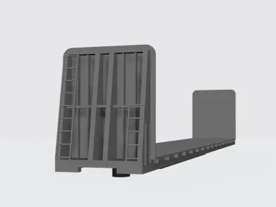 N Scale 62ft bulkhead flatcar  3D print model