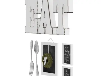 Kitchen Wall Decoration 3D model