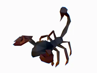 Animated Scorpion Lowpoly Art Style Low-poly 3D model