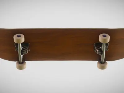 Skateboard Low-poly 3D model 15