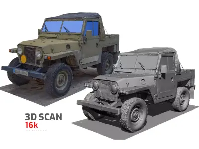 Land Rover Military Lightweight SUV 16384 x 16384 texture  3D model