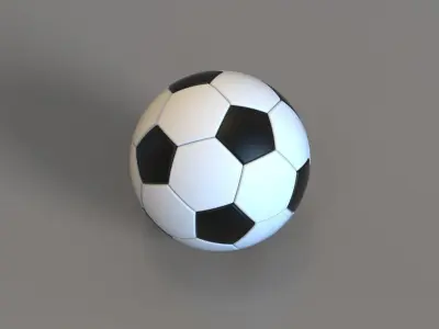 Football with full parameter football model 3D model
