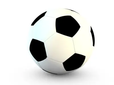 Soccer and Basketballs Low-poly 3D model