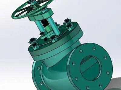 Stop valve 3D print model