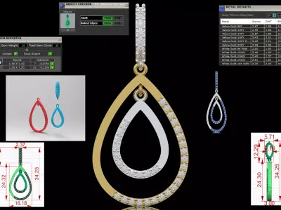 Womens Jewelry stl 3dm  Plaque model jp0346 3D print model