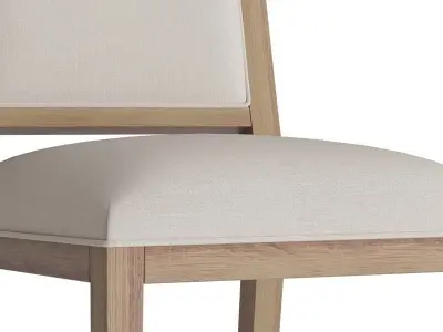 French Contemporary Square Stool 3D model