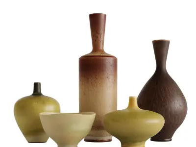 Ceramic Vases Set 1 by Berndt Friberg 3D model