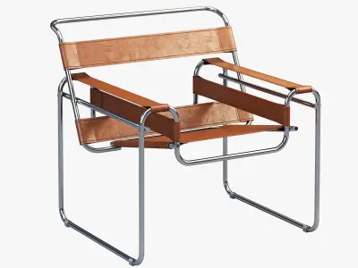 Wassily Chair by Marcel Breuer 4 options 3D model
