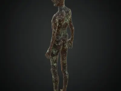 Rigged Zombie Character Low-poly 3D model