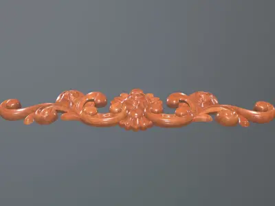 Furniture Pattern Rose - 003 Low-poly 3D model