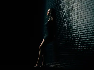 Rigged Female with Facial Blend shapes Unreal Engine and Maya Low-poly 3D model