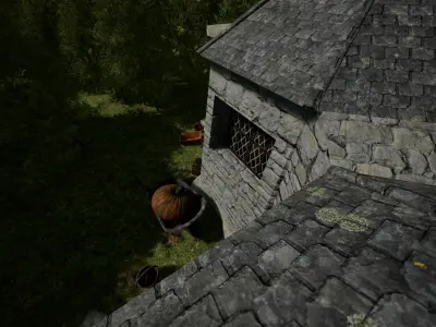 Hagrid Hut from Harry Potter Low-poly 3D model