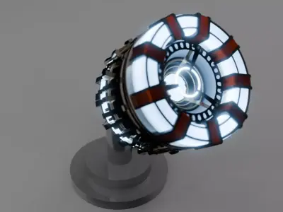 Tony Stark Heart Iron Man Arc Reactor 3D Model 3D model