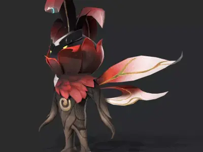 flower demon Low-poly 3D model