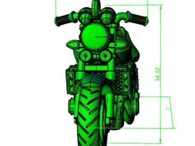 motorcycle pendant 3D print model