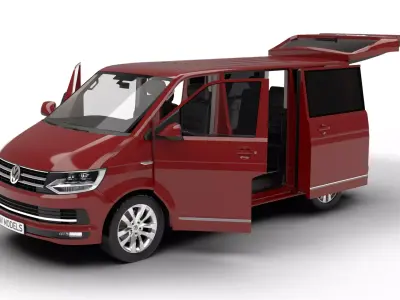 Volkswagen Tranporter T6 Multivan 2019 HQ 3d model  3D model