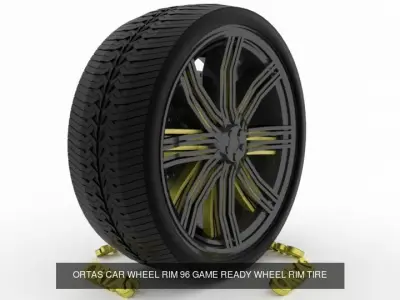 ORTAS CAR WHEEL RIM 96-97-98-99-100 GAME READY WHEEL 3D Model Pack