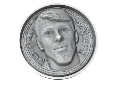 Gerard Pique Footballer Medallion 3D print model