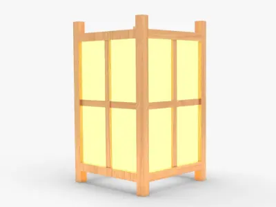 Japanese Lamps Pack Low-poly 3D model