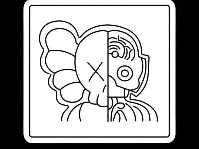 Kaws Neon Sign 3D model purchase