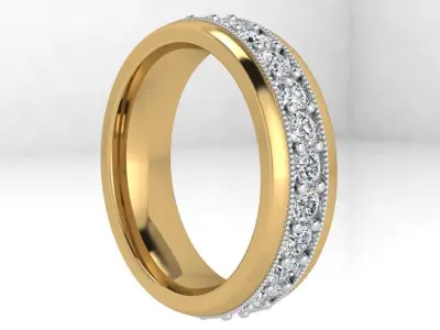 Diamond Wedding Band 4412 3D print model