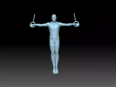 Relief of the gymnast 3D print model