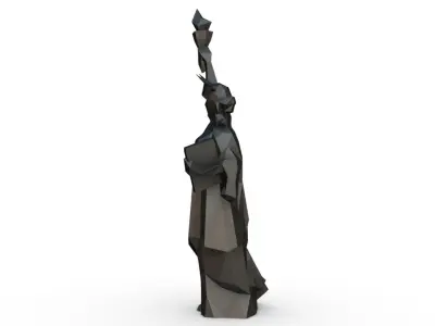 statue of liberty low poly 3D print model