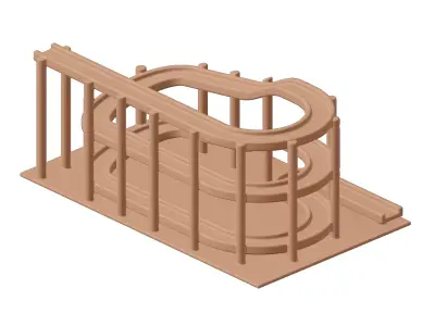 Plastic Premium Mountain Road Toy 3D model