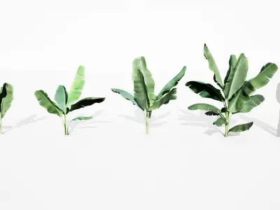 Realistic Plants 10 - UE4 Asset and FBX Files Low-poly 3D model